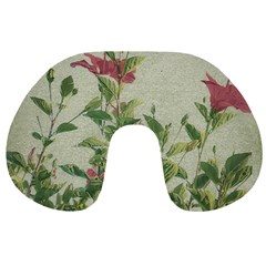 Botanical Vintage Style Motif Artwork 2 Travel Neck Pillow by dflcprintsclothing