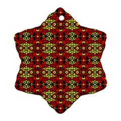 Rby-c-5-3 Snowflake Ornament (two Sides) by ArtworkByPatrick