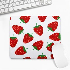 Seamless Pattern Fresh Strawberry Large Mousepads by Wegoenart