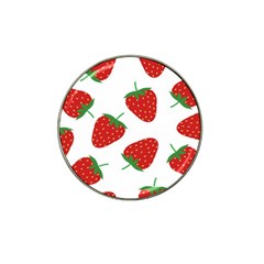 Seamless Pattern Fresh Strawberry Hat Clip Ball Marker (10 Pack) by Wegoenart