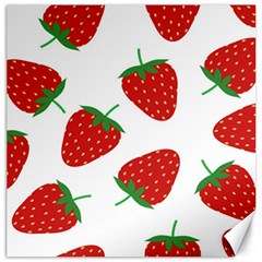 Seamless Pattern Fresh Strawberry Canvas 12  X 12  by Wegoenart