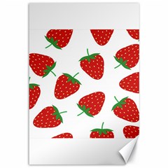 Seamless Pattern Fresh Strawberry Canvas 12  X 18  by Wegoenart