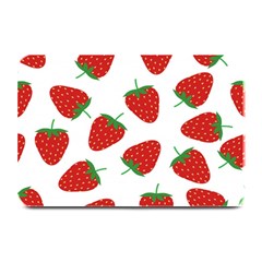 Seamless Pattern Fresh Strawberry Plate Mats by Wegoenart