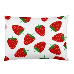 Seamless Pattern Fresh Strawberry Pillow Case by Wegoenart