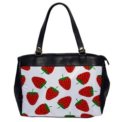 Seamless Pattern Fresh Strawberry Oversize Office Handbag by Wegoenart