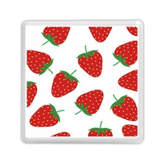 Seamless Pattern Fresh Strawberry Memory Card Reader (square) by Wegoenart