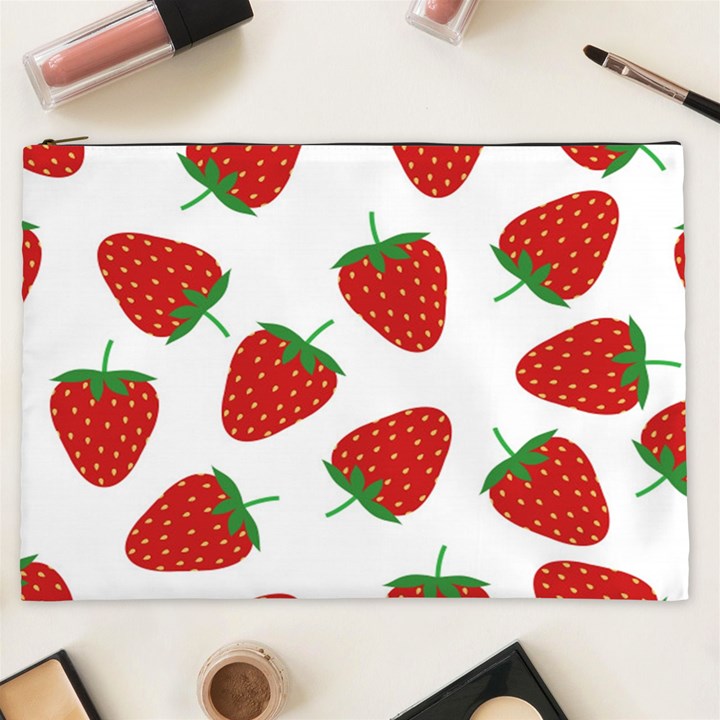 Seamless Pattern Fresh Strawberry Cosmetic Bag (XXL)