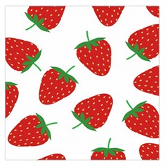 Seamless Pattern Fresh Strawberry Large Satin Scarf (square) by Wegoenart