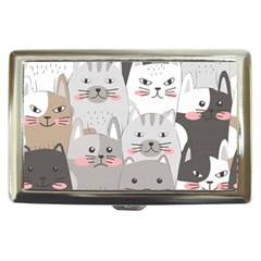 Cute Cats Seamless Pattern Cigarette Money Case by Wegoenart