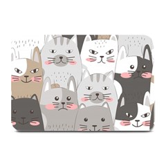 Cute Cats Seamless Pattern Plate Mats by Wegoenart