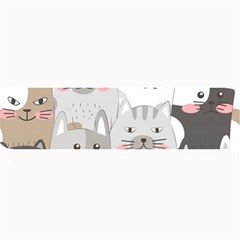 Cute Cats Seamless Pattern Large Bar Mats by Wegoenart