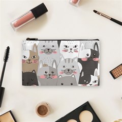 Cute Cats Seamless Pattern Cosmetic Bag (small) by Wegoenart