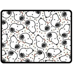 Dog Pattern Double Sided Fleece Blanket (large)  by Wegoenart