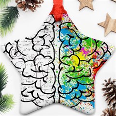 Brain Mind Psychology Idea Drawing Ornament (star) by Wegoenart