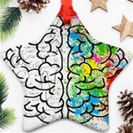 Brain Mind Psychology Idea Drawing Ornament (Star) Front