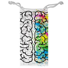 Brain Mind Psychology Idea Drawing Jewelry Bag by Wegoenart