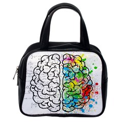 Brain Mind Psychology Idea Drawing Classic Handbag (one Side) by Wegoenart