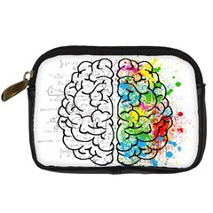 Brain Mind Psychology Idea Drawing Digital Camera Leather Case by Wegoenart