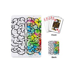 Brain Mind Psychology Idea Drawing Playing Cards Single Design (mini) by Wegoenart