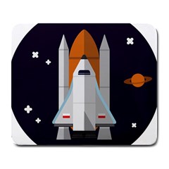 Rocket Space Universe Spaceship Large Mousepads by Wegoenart