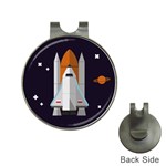 Rocket Space Universe Spaceship Hat Clips with Golf Markers Front