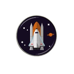 Rocket Space Universe Spaceship Hat Clip Ball Marker (4 Pack) by Wegoenart