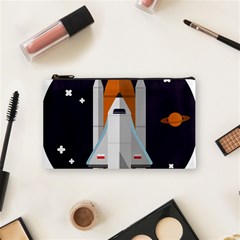 Rocket Space Universe Spaceship Cosmetic Bag (small) by Wegoenart