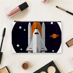 Rocket Space Universe Spaceship Cosmetic Bag (medium) by Wegoenart