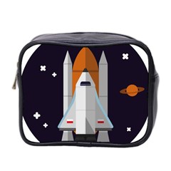 Rocket Space Universe Spaceship Mini Toiletries Bag (two Sides) by Wegoenart