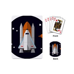 Rocket Space Universe Spaceship Playing Cards Single Design (mini) by Wegoenart