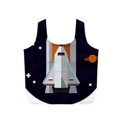 Rocket Space Universe Spaceship Full Print Recycle Bag (s) by Wegoenart