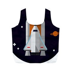 Rocket Space Universe Spaceship Full Print Recycle Bag (m) by Wegoenart