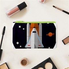 Rocket Space Universe Spaceship Cosmetic Bag (xs) by Wegoenart