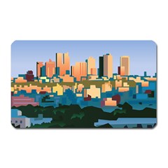 City Buildings Urban Dawn Magnet (rectangular) by Wegoenart