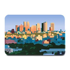 City Buildings Urban Dawn Plate Mats by Wegoenart