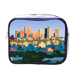 City Buildings Urban Dawn Mini Toiletries Bag (one Side) by Wegoenart