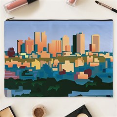 City Buildings Urban Dawn Cosmetic Bag (xxxl) by Wegoenart