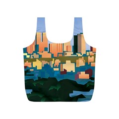 City Buildings Urban Dawn Full Print Recycle Bag (s) by Wegoenart