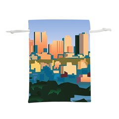 City Buildings Urban Dawn Lightweight Drawstring Pouch (s) by Wegoenart