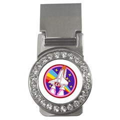 Pink Rainbow Rocket Money Clips (cz)  by Wegoenart