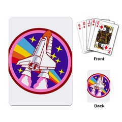 Pink Rainbow Rocket Playing Cards Single Design (rectangle) by Wegoenart