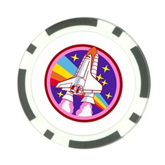 Pink Rainbow Rocket Poker Chip Card Guard (10 Pack) by Wegoenart