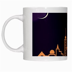 Skyscraper Town Urban Towers White Mugs by Wegoenart