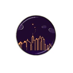 Skyscraper Town Urban Towers Hat Clip Ball Marker by Wegoenart