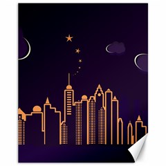 Skyscraper Town Urban Towers Canvas 11  X 14  by Wegoenart