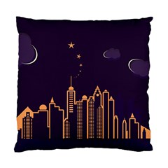 Skyscraper Town Urban Towers Standard Cushion Case (two Sides)