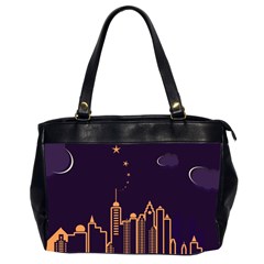 Skyscraper Town Urban Towers Oversize Office Handbag (2 Sides) by Wegoenart