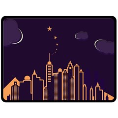 Skyscraper Town Urban Towers Fleece Blanket (large)  by Wegoenart