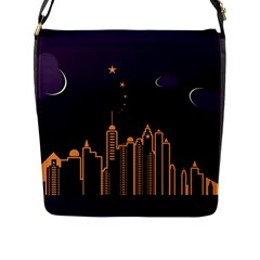 Skyscraper Town Urban Towers Flap Closure Messenger Bag (l) by Wegoenart