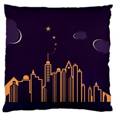 Skyscraper Town Urban Towers Standard Flano Cushion Case (one Side) by Wegoenart